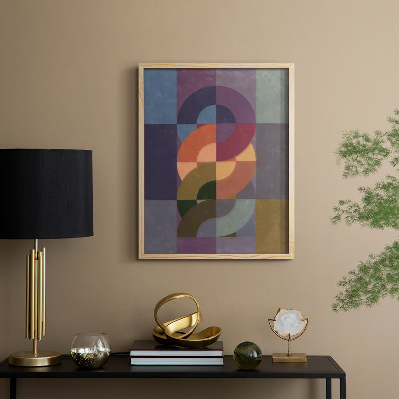 Chainweave I Framed Print - Solid Wood, Natural, 15" H x 12" W