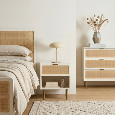 Ayla 15" Retro Inspired LED Table Lamp In Yellow Beige Finish