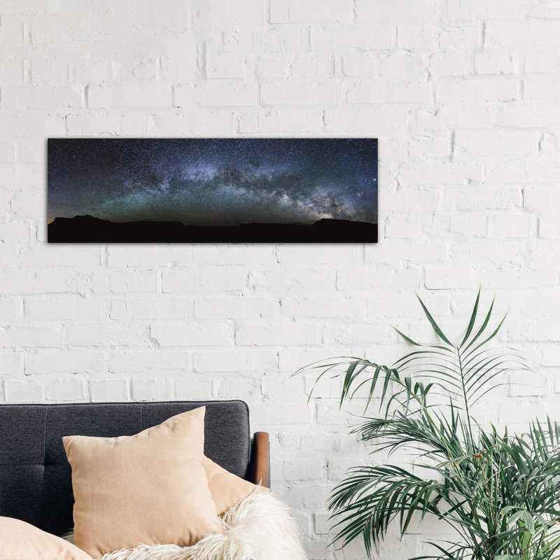 Milky Way Panoramic by Matteo Colombo - Wrapped Canvas Panoramic Print, 30.48 cm H x 91.44 cm W x 3.175 cm D