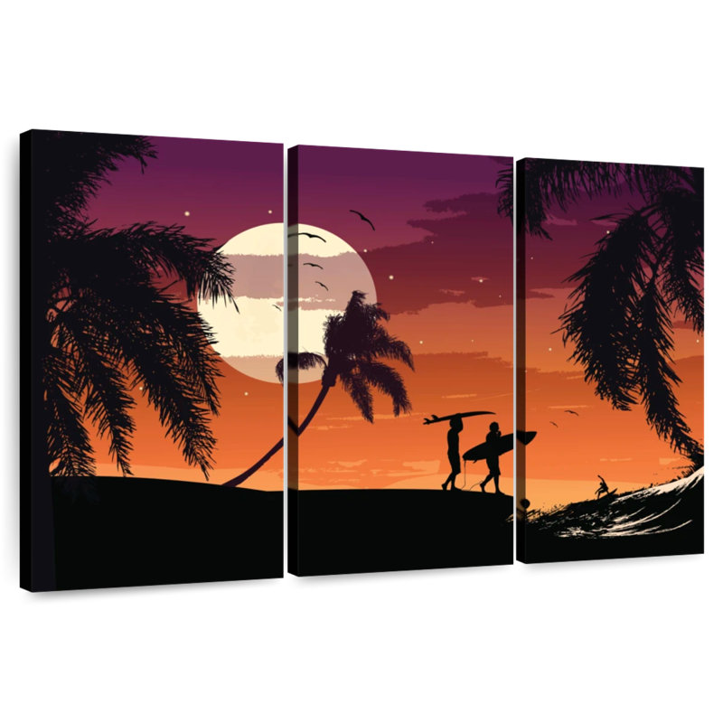 Gillard Tropical Night Surfers, 42" H x 65" W