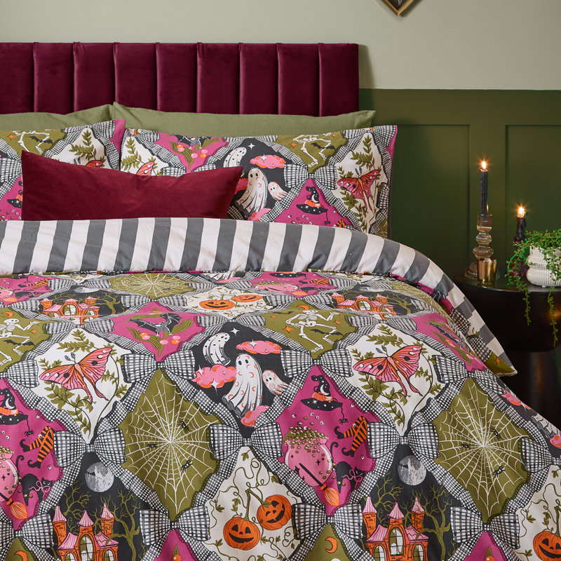 Hallowquin Geometric Shapes Duvet Cover Set, Super King Duvet Cover + 2 Pillowcases