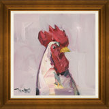 Chicken Portrait Painting by Joseph Mota