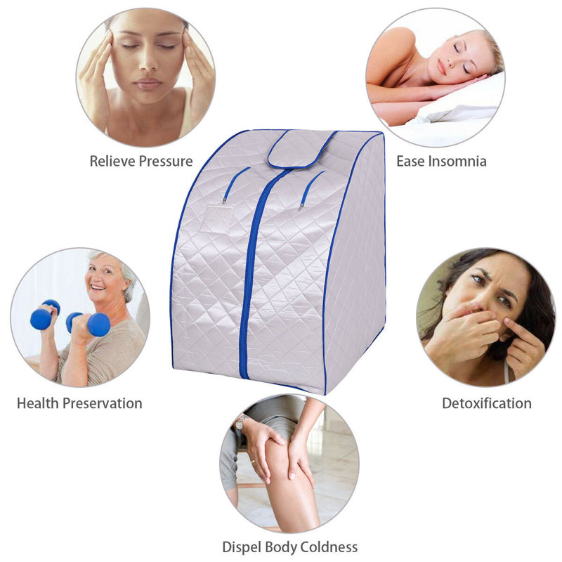 Symple Stuff Hibbler Indoor Portable FAR Infrared Sauna with Remote Control