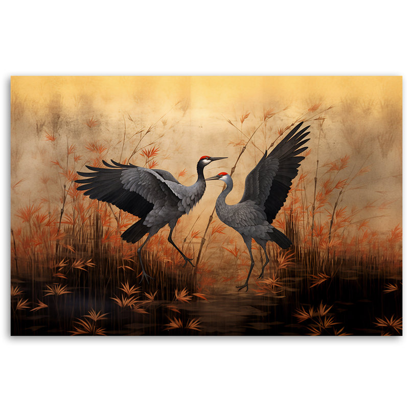 Crane Nature And Birds - No Frame Print on Canvas