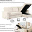 Canapé-lit chic avec rangement efficace et commodités pour porte-gobelet - 3 canapés modulaires beiges et 3 canapés-lits-121105837