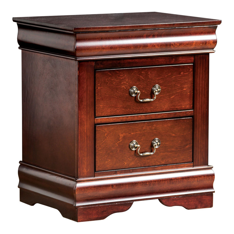 Emelinda 2-Drawer Nightstand, Brown