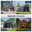 13x20 FT Enclosed Metal Carport with Double Doors, Gray Portable Instant Garage for Vehicle and Equipment Storage