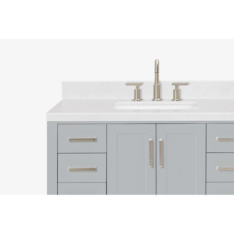ARIEL Magnolia 42 Single Bathroom Vanity with Top, Gray, Rectangular