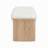 Sandy Rubberwood Bench With Soft Cushion Seat