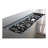 43" Smoked Glass Metal Rectangle Fire Pit-736711509
