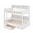 Bunk Bed With Built-In Shelves Beside Both Upper And Down Bed And Storage Drawer-105762704