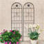 Paquet de 4 treillis de jardin en métal 71 po x 19,7 po antirouille pour plantes grimpantes-1061275963