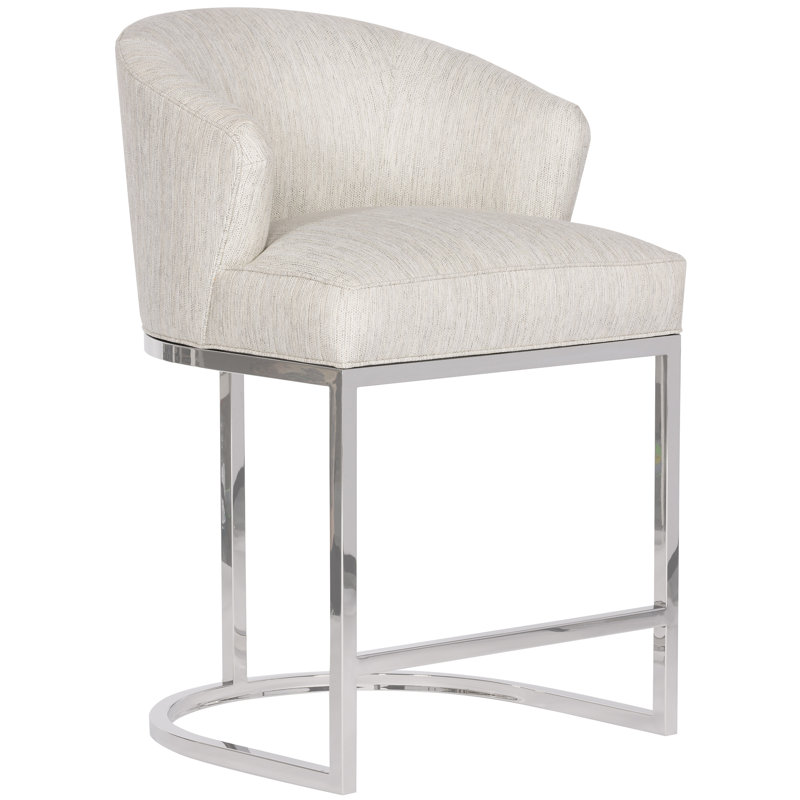 Make It Yours Polished Nickel Barrel Base Counter stool, Counter Stool (27" Seat Height), Polished Nickel