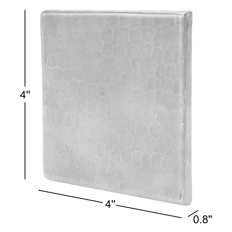 4" x 4" Hammered Copper Tile - Quantity 8