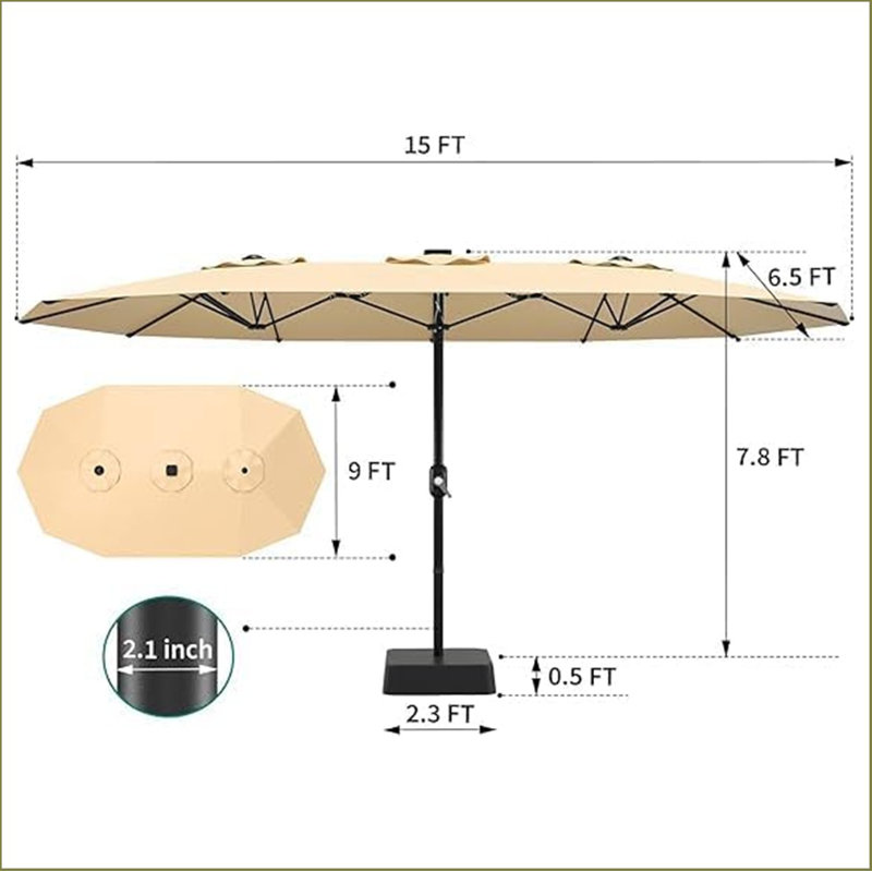 457.2cm Market Parasol