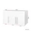 Armoire de rangement murale empilable blanche, P 15,75 po x l 35,43 po x H 19,69 po