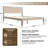 Arvion King Size Transitional Modern Solid Wood Platform Bed Frame, ARB-43-K, with Panel Headboard & Japanese Joinery, Driftwood Beige, No Box Spring Needed-357193826-357193828