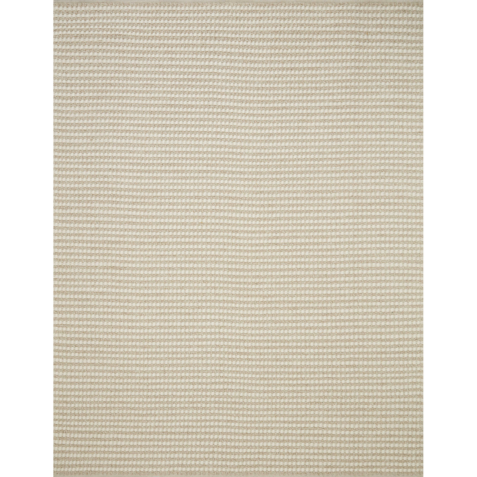 Amber Lewis x Loloi Ojai Ivory Natural Checkered Rug, Rectangle 7'9" x 9'9"
