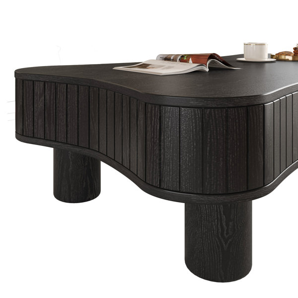 Latitude Run® Living Room's 42" Lift Top Coffee Table, Fluted Side ...