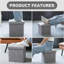 30cm Wide Square No Pattern Standard Ottoman