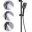 Ensemble de douche à pluie moderne 12 po, douchette à pluie, douchette à main et bec de baignoire, robinet de douche tout-en-un avec valve-91518282
