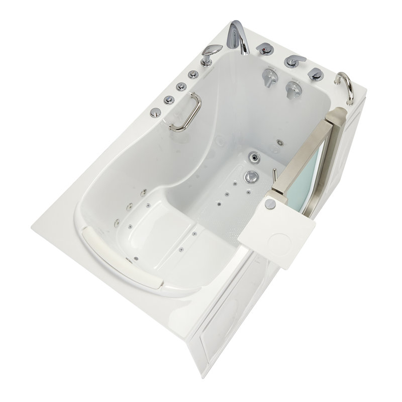 Royal 52" White Acrylic Walk-In Hydro Massage Bathtub