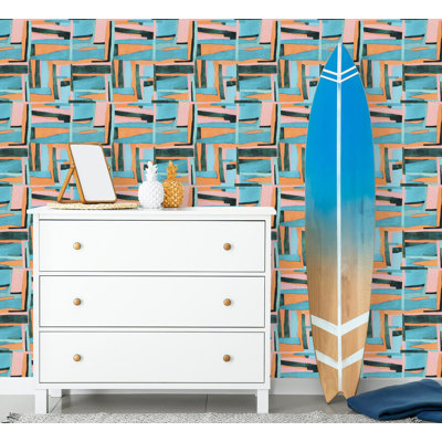 Panneau de papier peint à motifs abstraits L 18,75 pi x l 25 po
