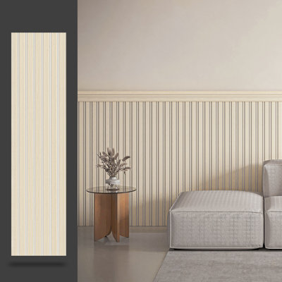 Art3d Board and Batten Wall Panel Kit, 9.84'' W X 37.8" L Polystyrene Wainscoting Wall Panel for Interior Decoration(31 sq.ft./Case)