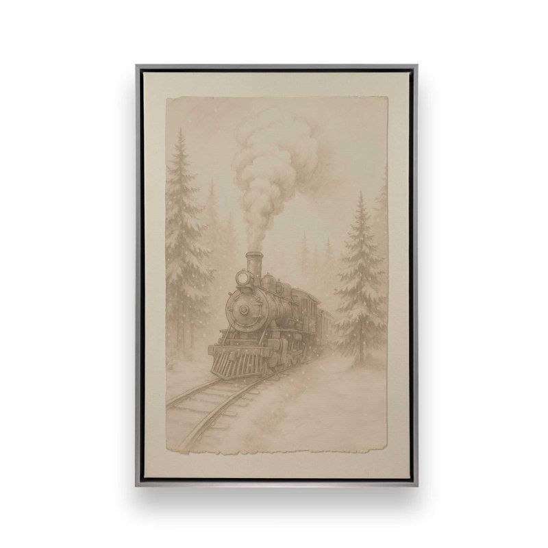 Impression sur toile Steam Over Snow, Chrome poli, H 48,75 po x l 32,75 po