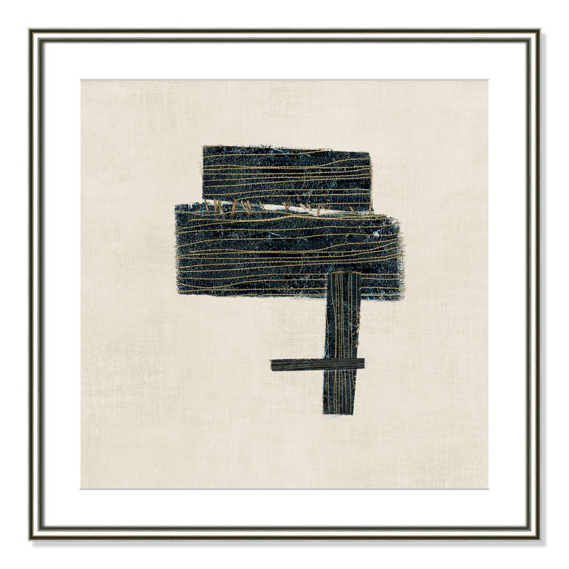 «Stiched I Print» par Casa Fine Arts, H 28,75 po x l 28,75 po, Argent classique