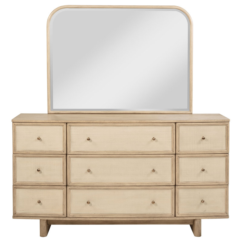 Commode 9 tiroirs avec miroir