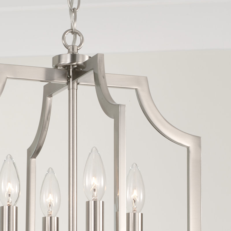 Courtney 4 - Light Brushed/Satin Nickel Candle Style Pendant