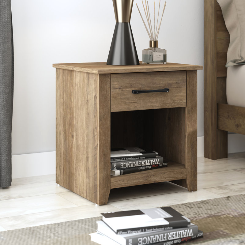 Walter 1 Drawer Nightstand, Knotty Oak