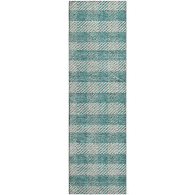 Premium Machine Washable Prisco Teal Rug