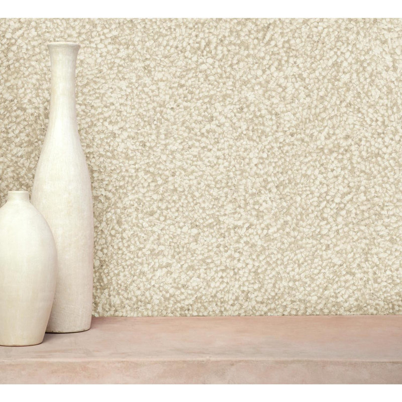 Rouleau de papier peint L 33 pi x l 20,5 po Sea Glass, Beige