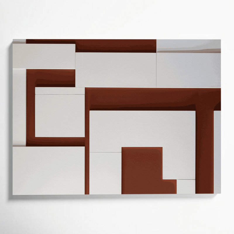 Minimalisme 23, art mural sur toile brune, H 16 po x l 20 po