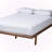Live Edge Full Size Platform Bed Frame in Brown Finish, 12.56'' H X 56.52'' W X 75.93'' L-830474856