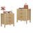 27.56" Tall 3-Drawer Nightstand (set Of 2)-628540946