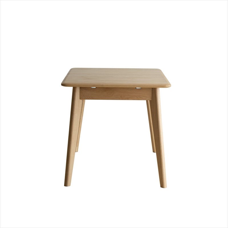 Table de salle à manger extensible en chêne massif avec rallonge télescopique, coins arrondis, sièges 6 à 10, finition bois naturel
