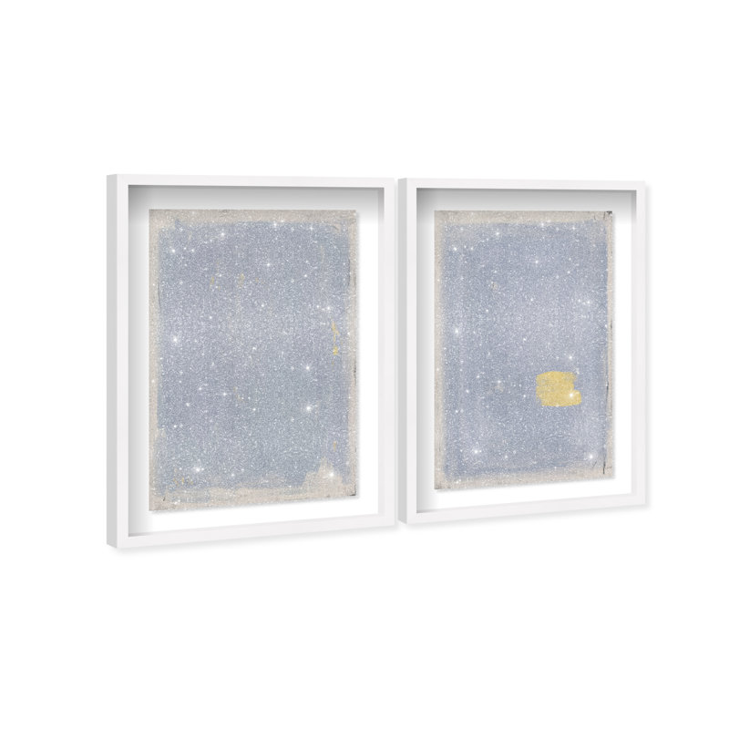 Painted Morning Set Set by Oliver Gal, 31.5"H x 46.5"W, White Shadowbox