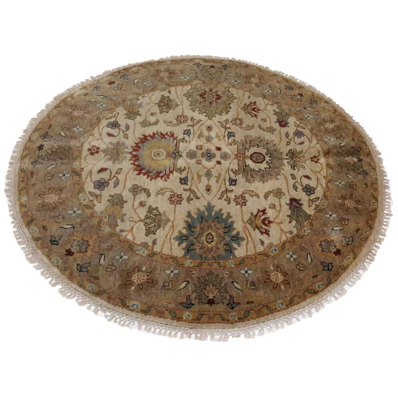 Katline Oriental Area Rug in Beige