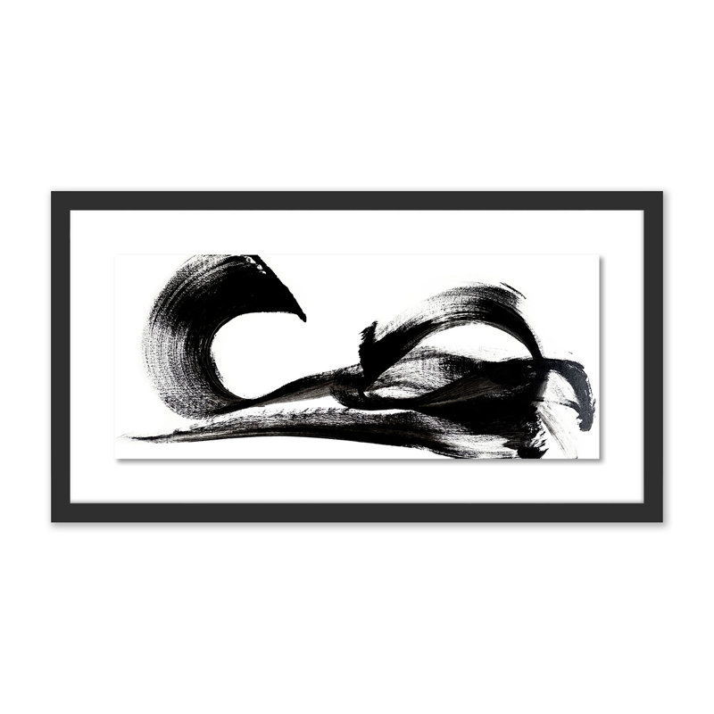 Gentle Emotion Print by Johan Gert Manschot, Black, 13" H x 24" W x 1.5" D