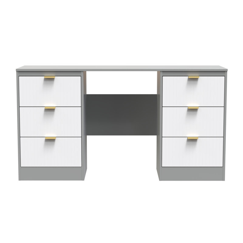 Berklie Dressing Table, White Matt/Dusk Grey