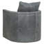 Christine Leather Swivel Armchair-113731719-113731756
