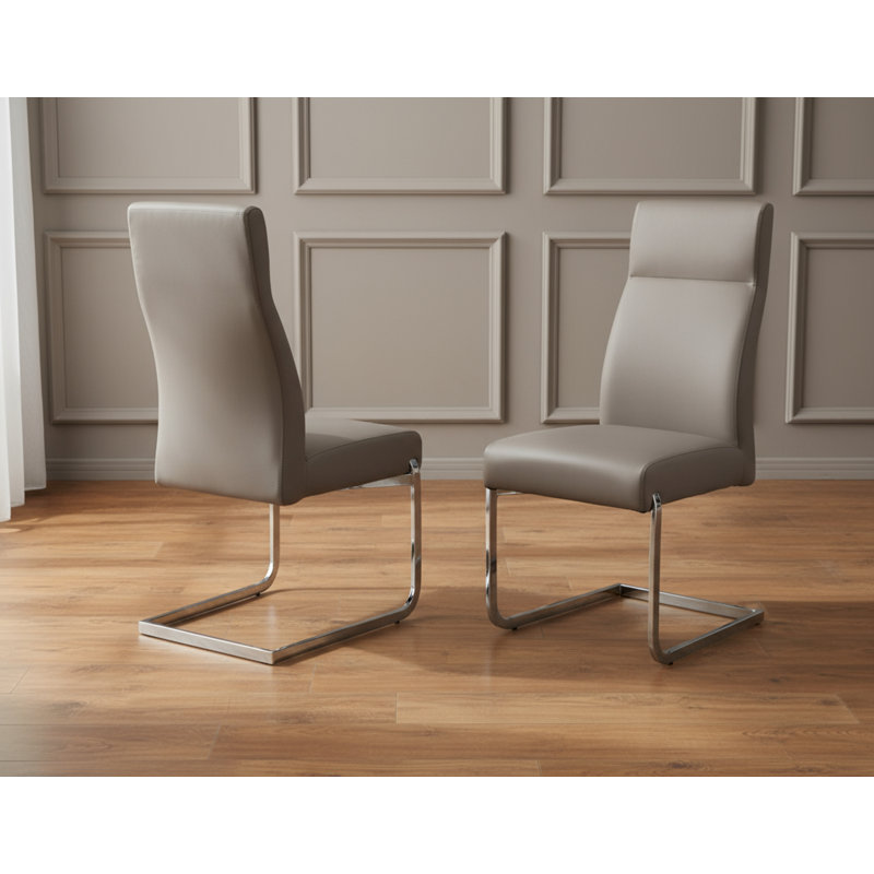 Joannie 48cm H Upholstered Side Chair, Taupe