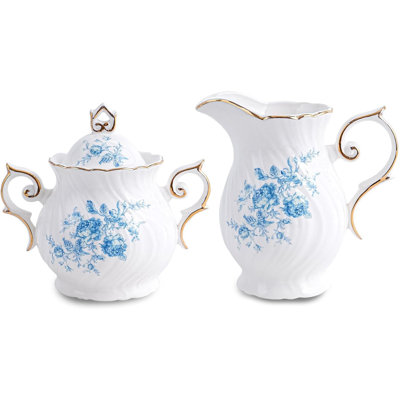 Creamer Pitcher and Sugar Bowl with Lid