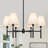 6 - Light Dimmable Classic / Traditional Chandelier with Fabric Shades-1751067663