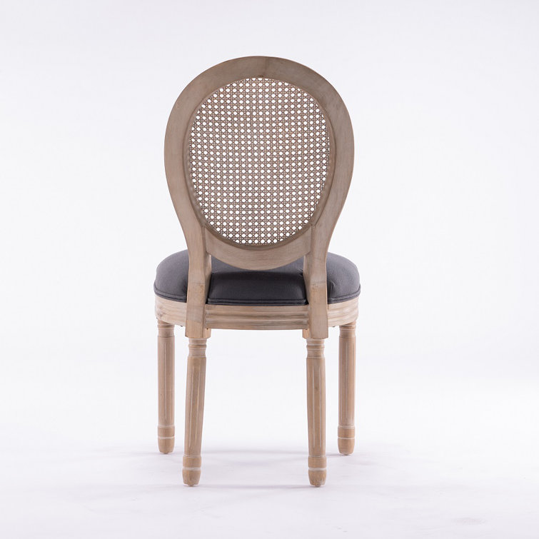 Ophelia & Co. Caille Linen King Louis Back Dining Chairs in Beige