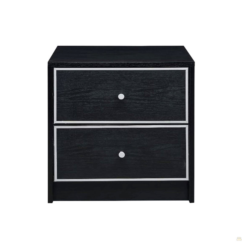 2 Storage Drawers Nightstand