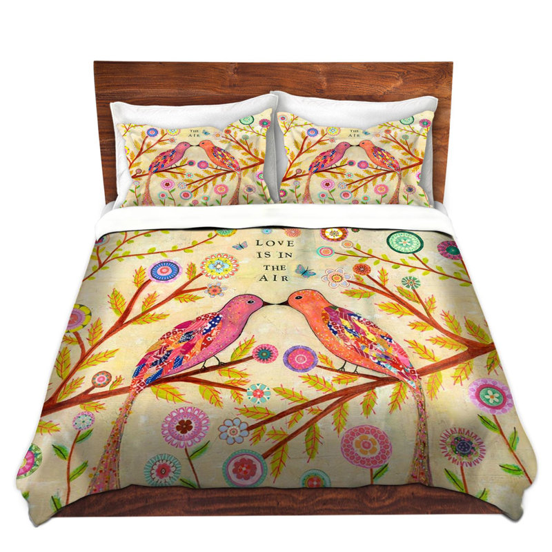  Housses de couette en microfibre Sascalia Love Birds, Très grand